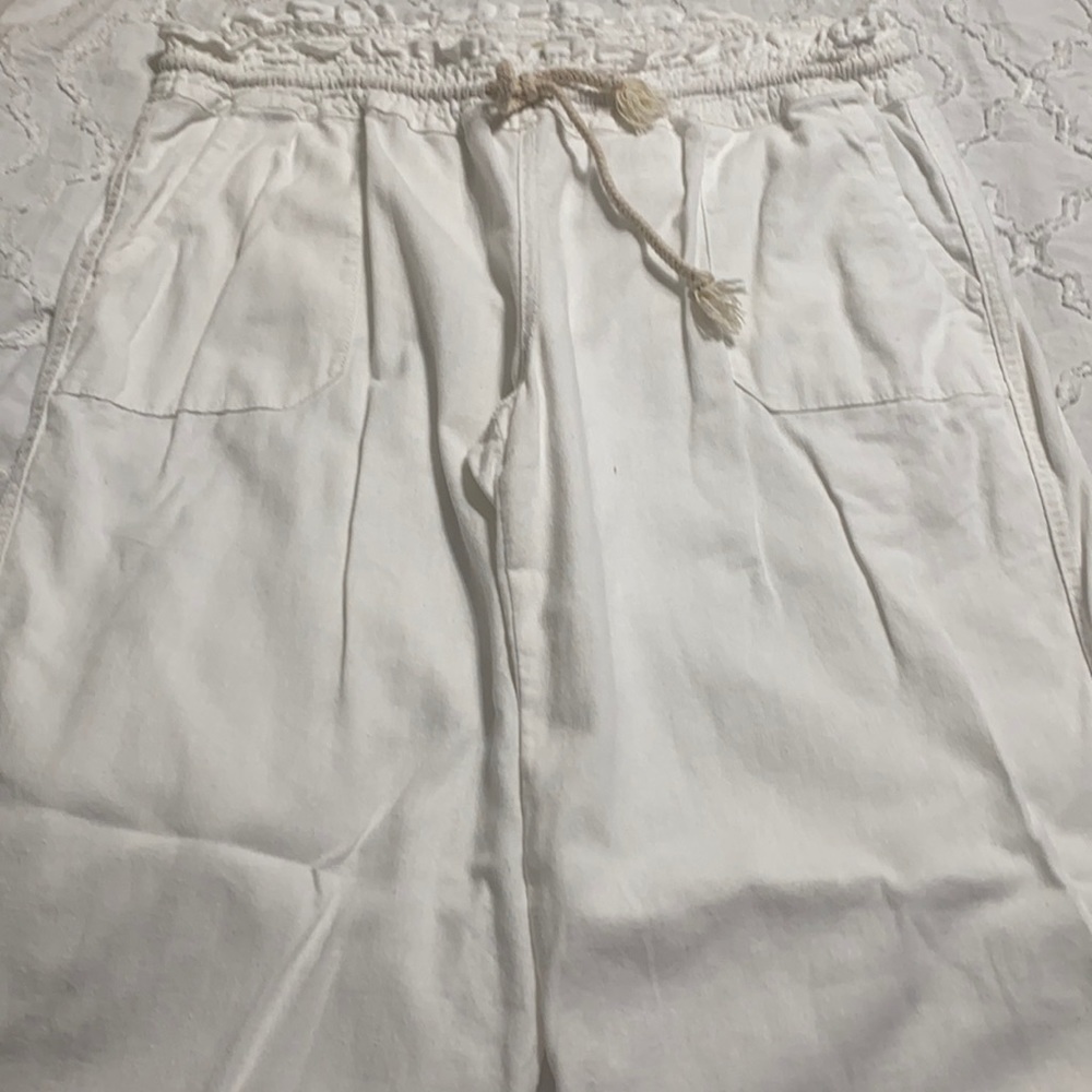Women’s size XL Linen rope drawstring flare pants